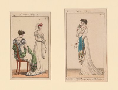 Plaques de mode du "Costume Parisien" du Journal des Dames et Des Modes et du Costume Parisien (The Journal of Ladies and Fashion) - Unknown artist
