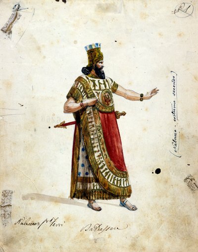 Costume de Nabuchodonosor, roi de Babylone, dans l