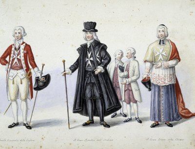Costumes : 1. Colonello generale delle galere, 2. Il Grand maestro dell