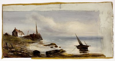 Cottage sur le rivage - Unknown artist