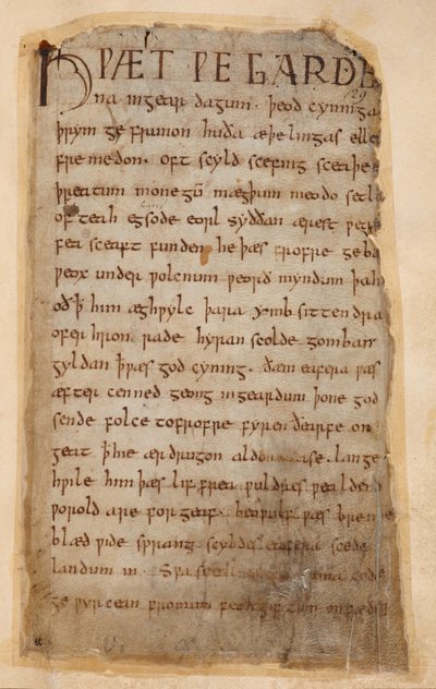 Cotton Vitellius A.XV..132 Le début de Beowulf - Unknown artist