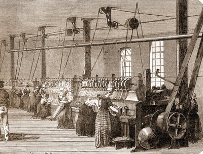 Atelier de tissage de coton - Unknown artist