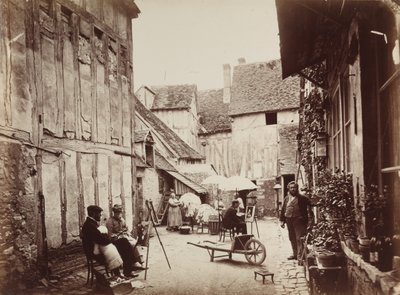 Cour avec peintres - Unknown artist