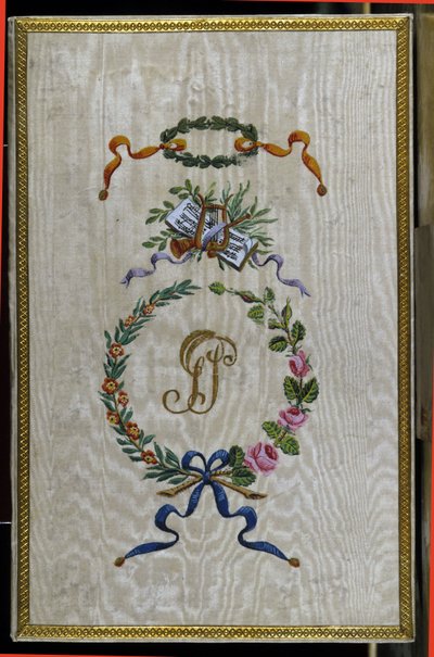 Couverture du livret "Médée à Corinthe" par Giovanni Simone Mayr (Johann Simon Mayr) (1763-1845), ayant appartenu à la chanteuse italienne Giuditta Pasta (voir ses initiales GP) Théâtre Carcano 1829 - Unknown artist