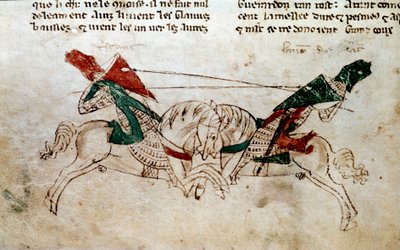 Cycle du roi Arthur : Bataille de Lancelot et Tristan - Unknown artist