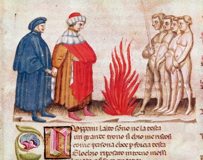 Dante et Virgile entourés des âmes damnées (de l