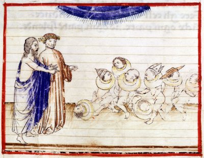 Dante et Virgile - dans "La Divine Comédie" de Dante Alighieri. Enfer, Chant VII - Unknown artist