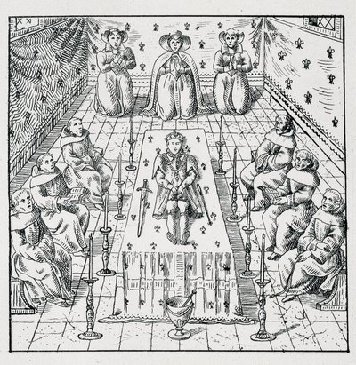 Mort de Charles IX le 30 mai 1574 à 24 ans - dans "Collection de 39 figures représentant les calamités de la France de 1562 à 1586" Louis Perrin imprimerie - Unknown artist