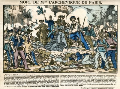 Mort de Denis Auguste Affre, archevêque de Paris - Unknown artist