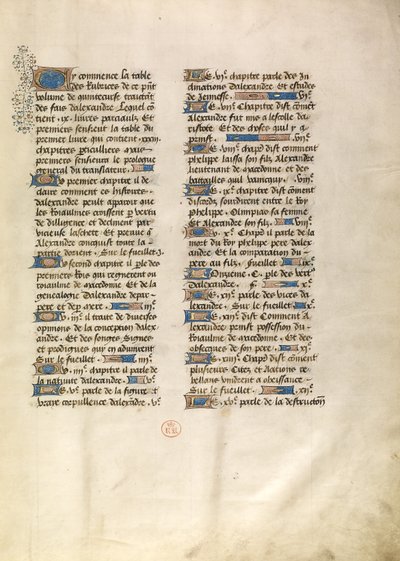 Page de texte décorée - Unknown artist
