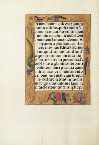 Page de texte décorée - Unknown artist
