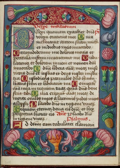 Page de texte décorée - Unknown artist