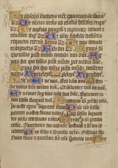 Page de texte décorée - Unknown artist