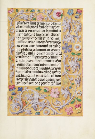 Page de texte décorée - Unknown artist