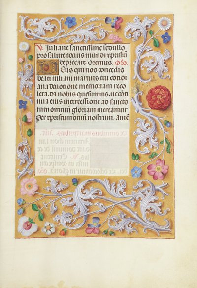 Page de texte décorée - Unknown artist