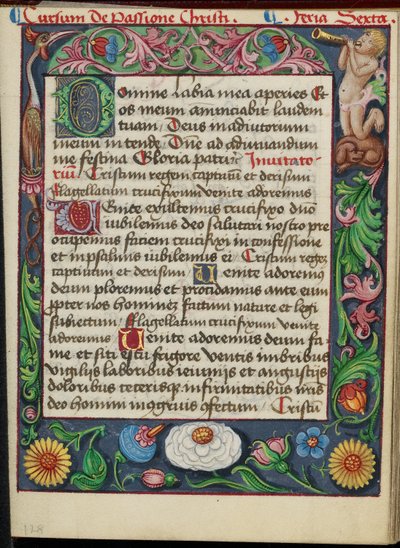 Page de texte décorée - Unknown artist