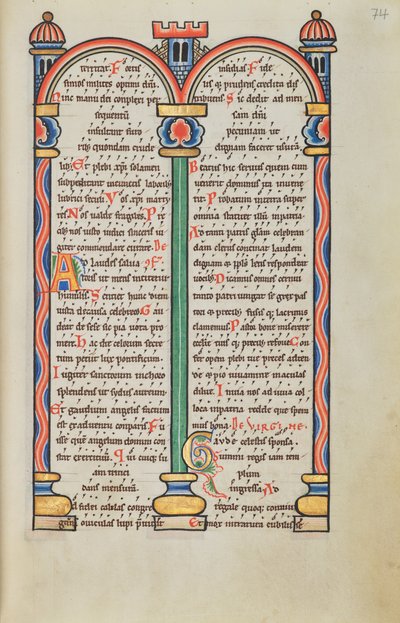Page de texte décorée - Unknown artist