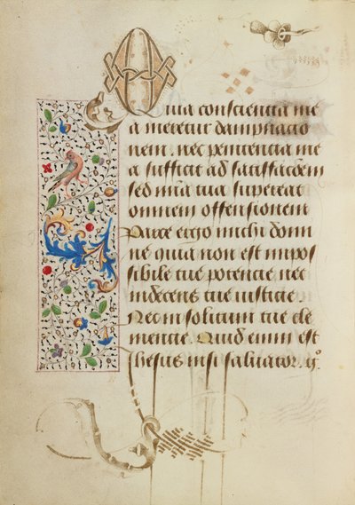 Page de texte décorée - Unknown artist