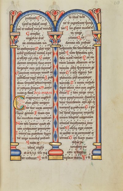 Page de texte décorée - Unknown artist