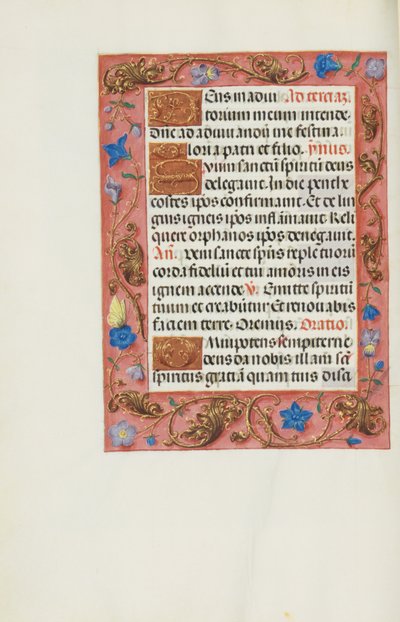 Page de texte décorée - Unknown artist
