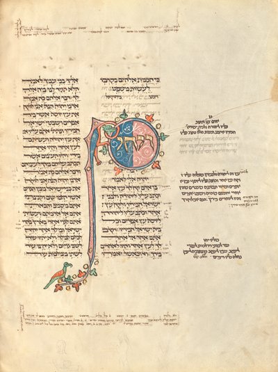 Page de texte décorée - Unknown artist
