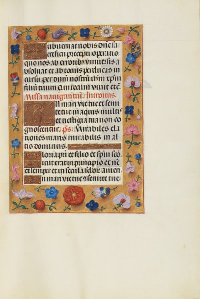 Page de texte décorée - Unknown artist