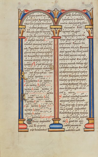 Page de texte décorée - Unknown artist