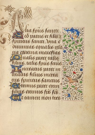 Page de texte décorée - Unknown artist