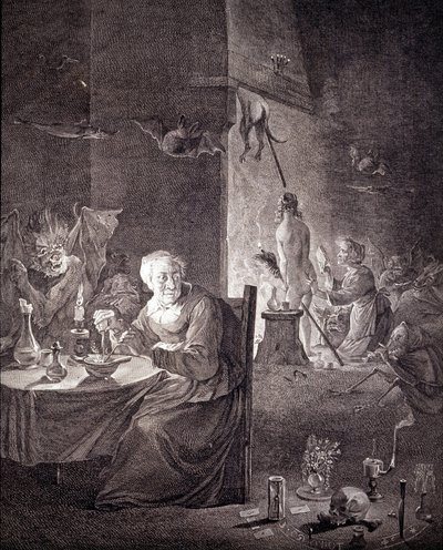 Départ des sorcières pour assister au sabbat - Unknown artist