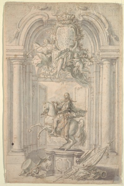 Design pour monument équestre de Charles III - Unknown artist