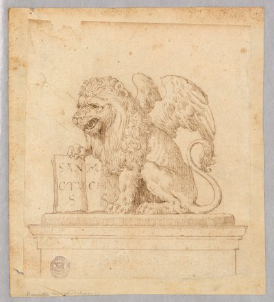 Design pour sculpture du lion ailé de Saint-Marc - Unknown artist