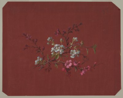 Design pour papier peint et textiles : Fleurs - Unknown artist