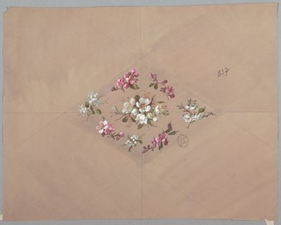 Conception pour papier peint et textiles : Fleurs - Unknown artist