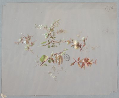 Conception pour papier peint et textiles : Fleurs - Unknown artist