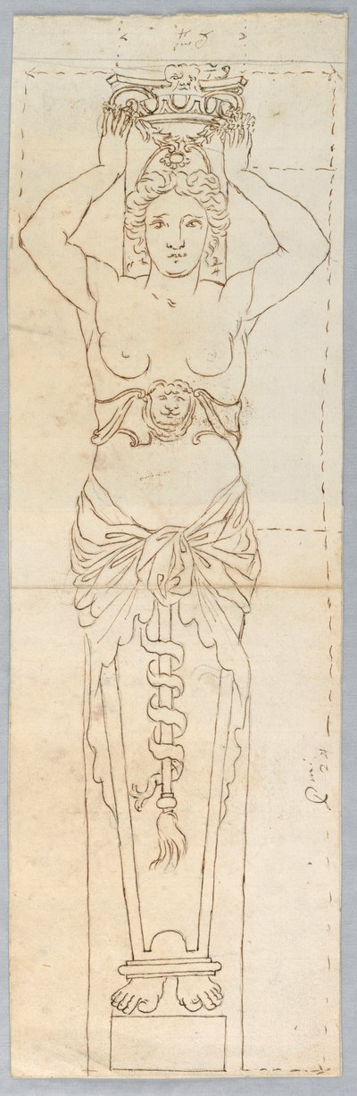 Design pour une cariatide - Unknown artist