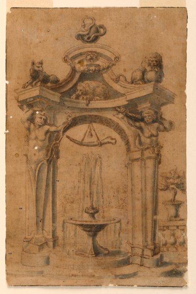 Conception pour une fontaine de jardin - Unknown artist