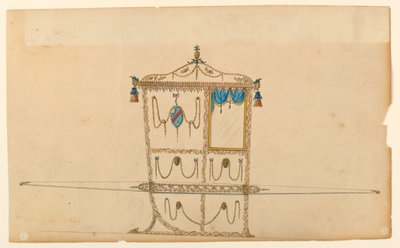Conception pour une chaise à porteurs - Unknown artist