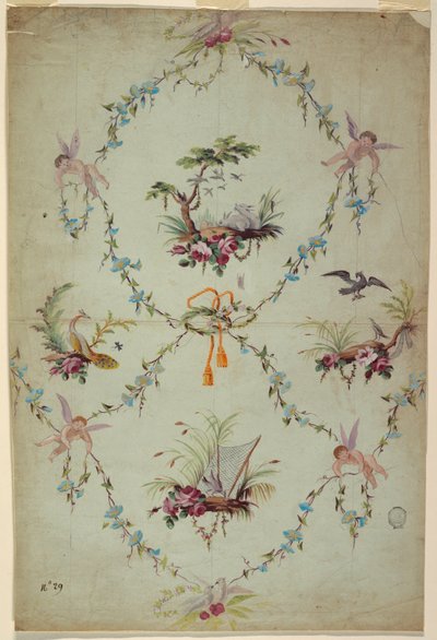 Conception pour une brocade de soie - Unknown artist