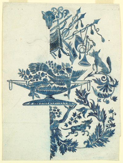 Conception pour un damas de soie - Unknown artist