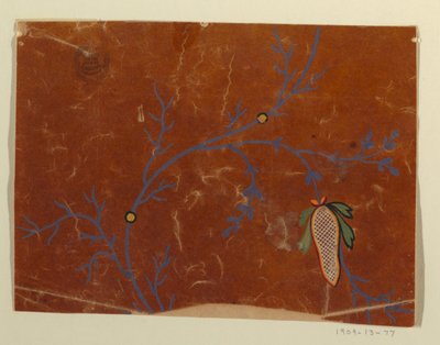 Conception pour un tissu tissé, fragment - Unknown artist