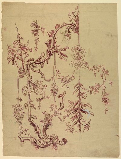 Design pour un tissu ou papier peint tissé ou imprimé - Unknown artist