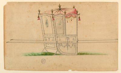 Conception pour une chaise à porteurs - Unknown artist