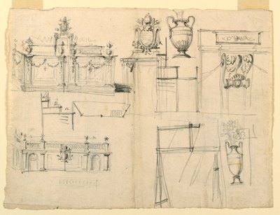 Conceptions pour vases et architecture - Unknown artist