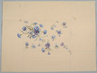 Dessins pour papiers peints et textiles : Fleurs - Unknown artist