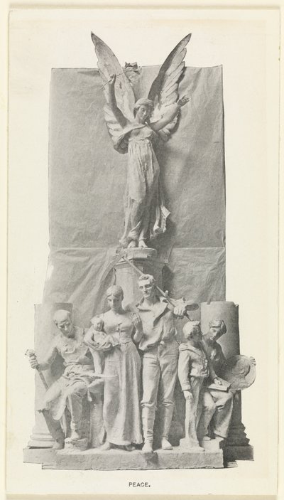 Détail de la sculpture Paix sur l