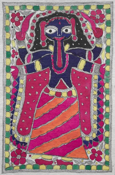 Peinture dévotionnelle (figure féminine) - Unknown artist