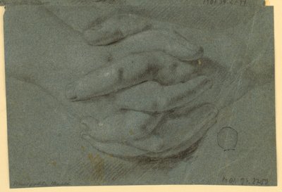 Dessin : Une étude pour des mains jointes - Unknown artist