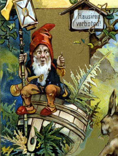 Lutin avec lanterne - Unknown artist