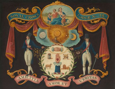Emblèmes pour Royal Crown Lodge No. 22, c.1810-15 - Unknown artist