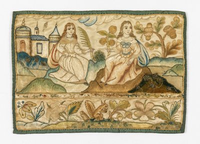 Panneau brodé pour coffret - Unknown artist